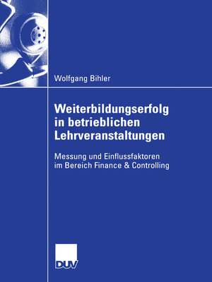 cover image of Weiterbildungserfolg in betrieblichen Lehrveranstaltungen